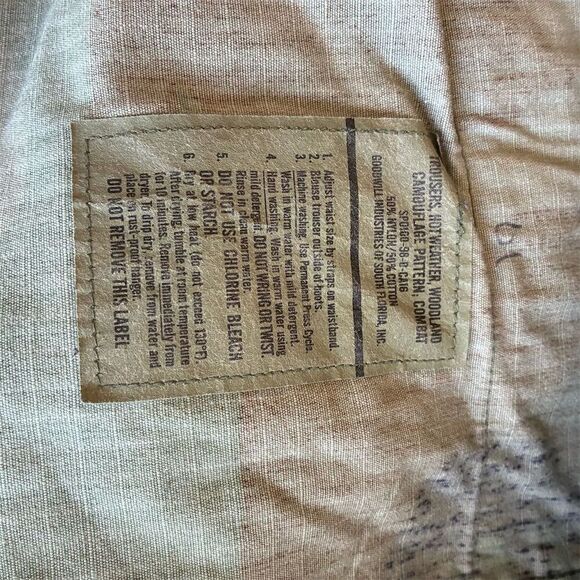 Vintage 90s Men's Camo Military Jacket and Pants Size S Button-Up Short Length - Picture 8 of 15